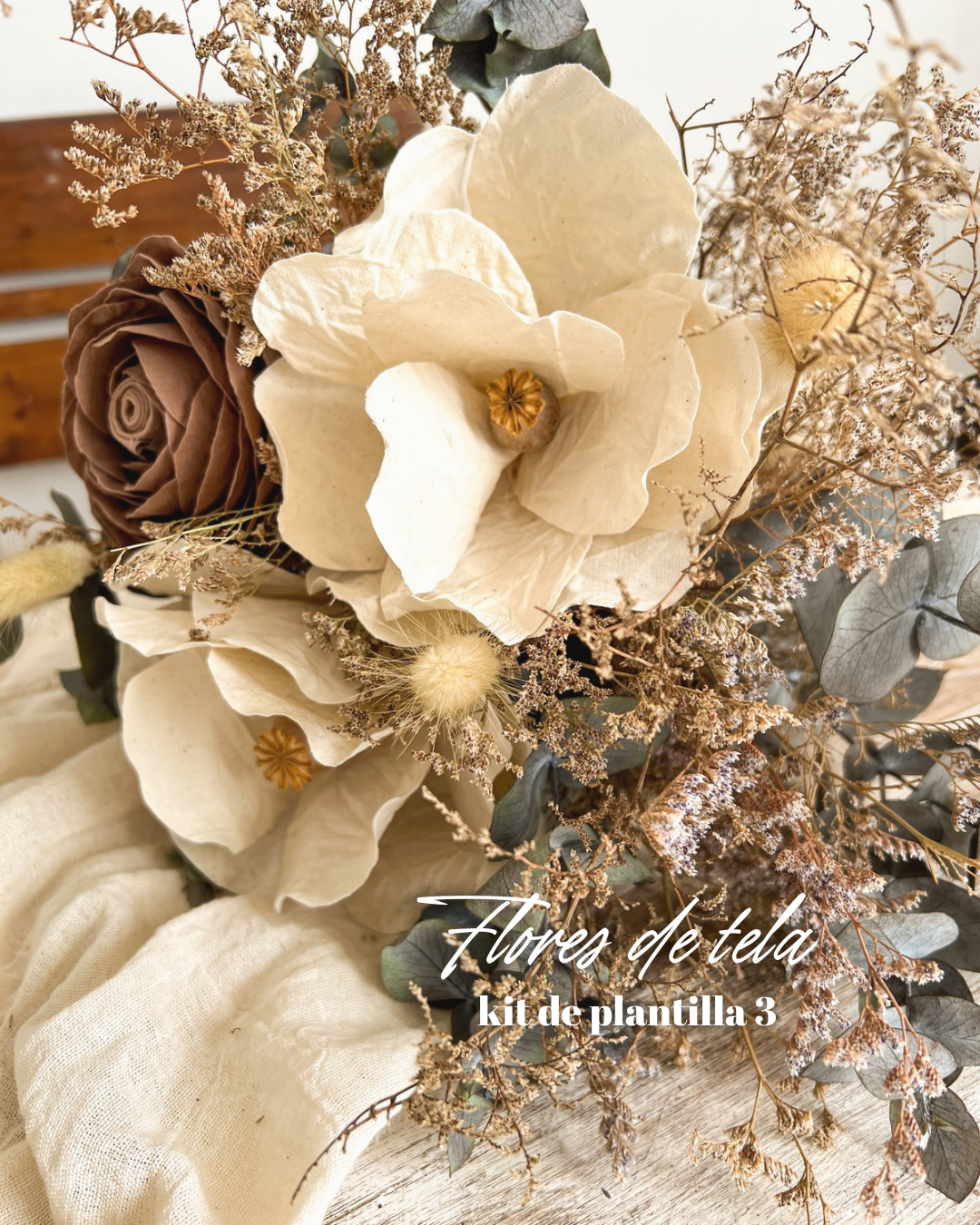  KIT FLORES DE TELA 3 
